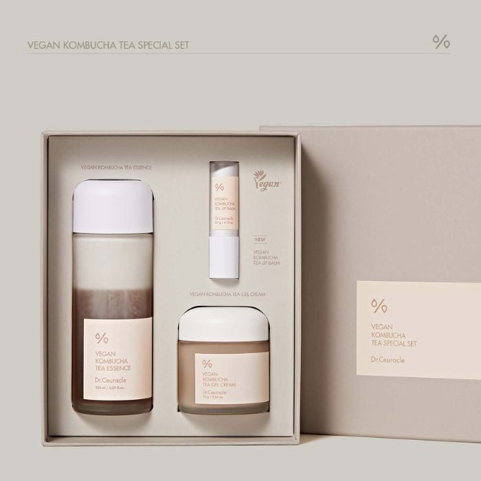 Dr. Ceuracle Vegan Kombucha Tea Special Set, Deep Hydration and Nourishing Skincare Kit Dr. Ceuracle