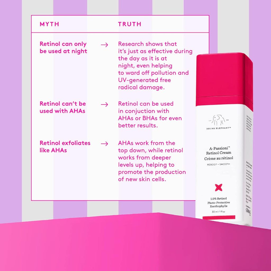 Drunk Elephant A-Passioni Retinol Cream, Treatment for Wrinkles, Texture and Radiance, 30ml Drunk Elephant