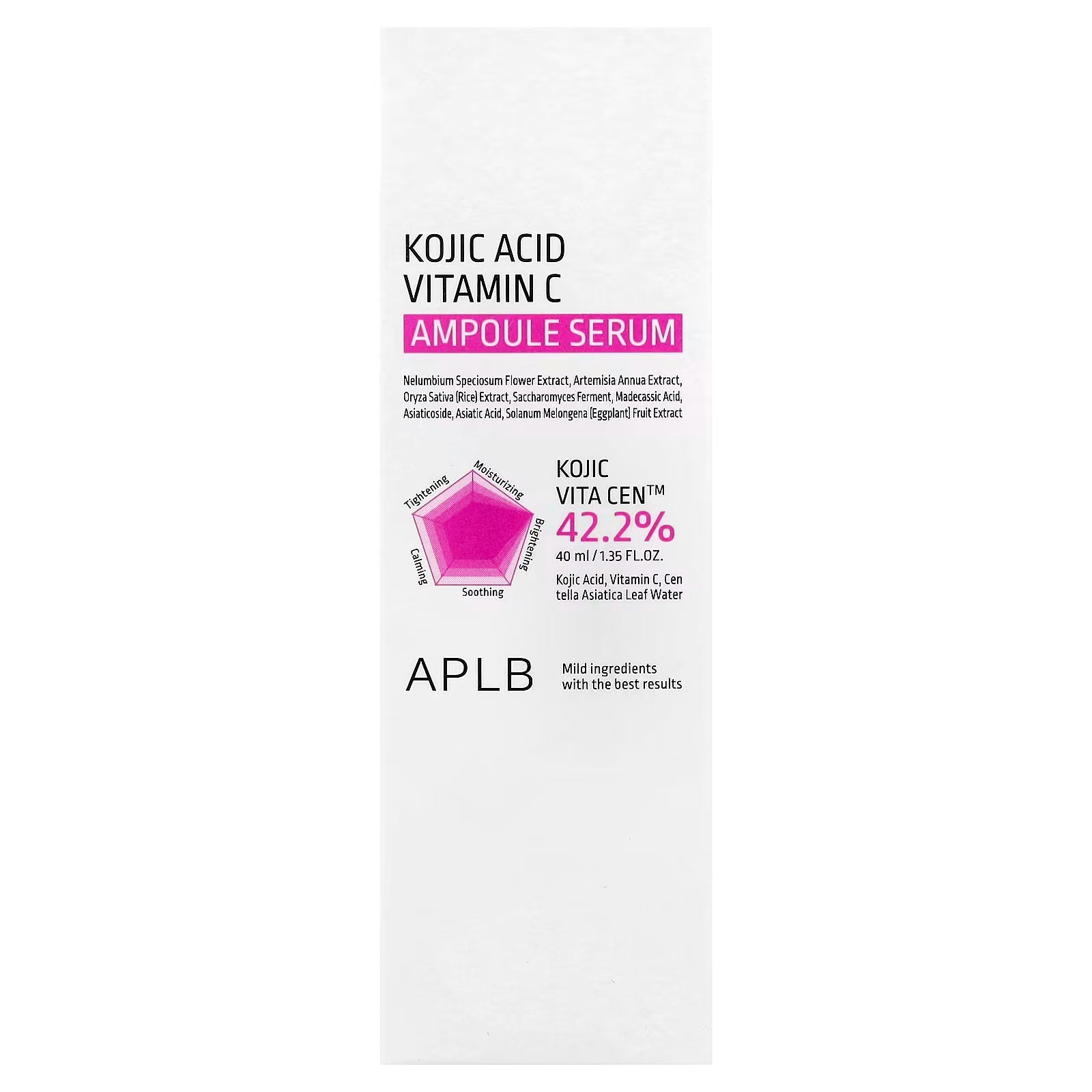 APLB, Kojic Acid Vitamin C Ampoule Serum , 1.35 fl oz (40 ml) APLB