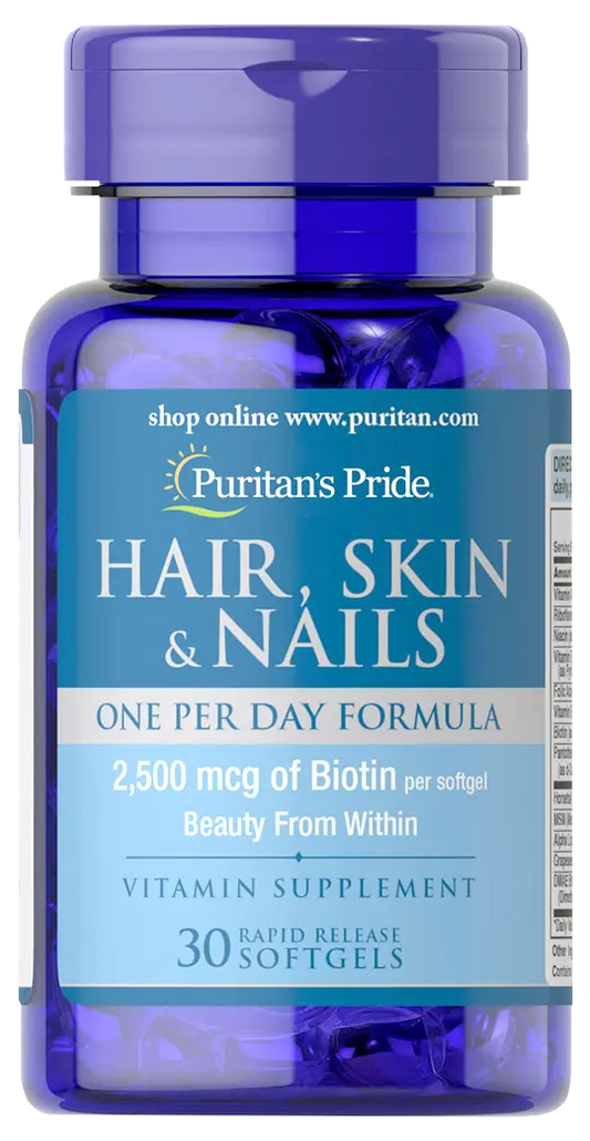 Puritan's Pride Hair Skin Nails Softgels 30's Puritan's Pride