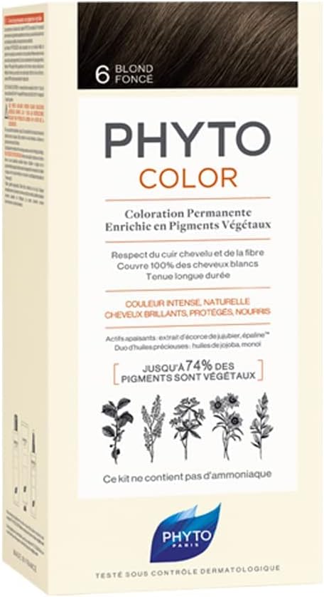 Phyto Phytocolor Permanent Natural Hair Color - 6 Dark Blond Cream Phyto