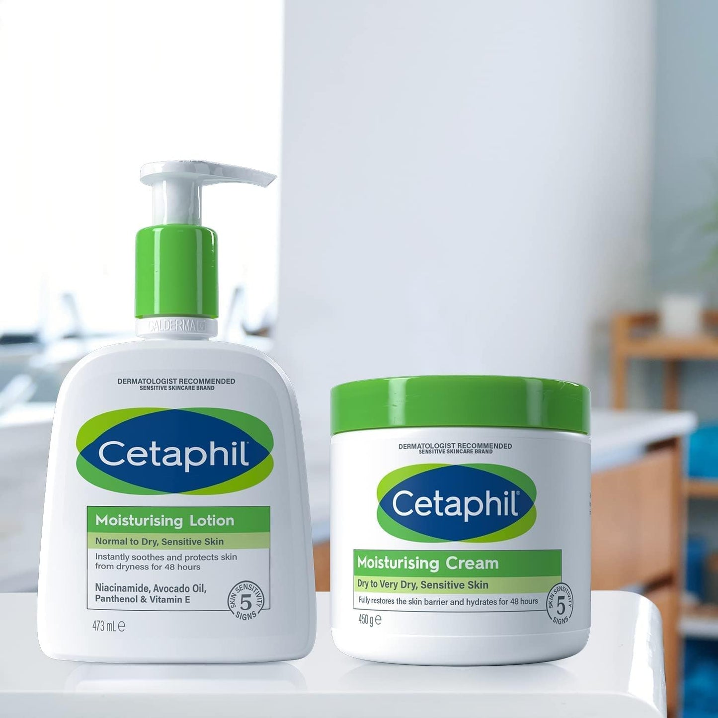 Cetaphil Moisturizing Lotion – Face & Body, Normal to Dry Sensitive Skin, 236ml Cetaphil
