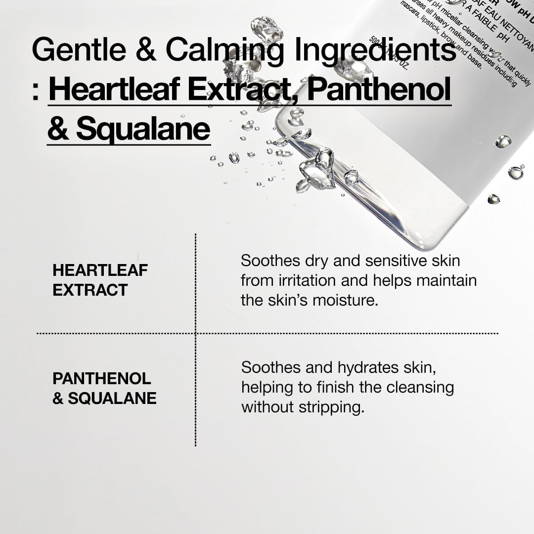 Anua Heartleaf & Panthenol Low pH Deep Cleansing Water 500g Anua