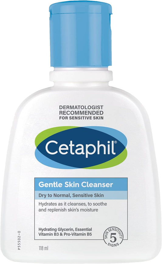 Cetaphil Gentle Skin Cleanser, Face & Body Wash For Dry to Normal and Sensitive Skin - 118ml Cetaphil