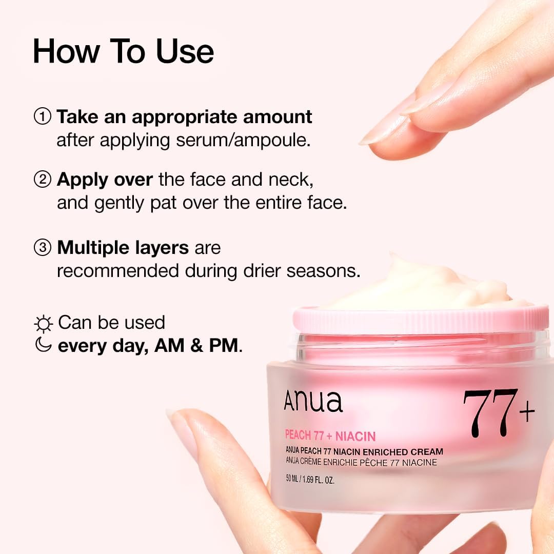 Anua Peach 77% Niacinamide Enriched Moisturizing Cream - 50ml Anua