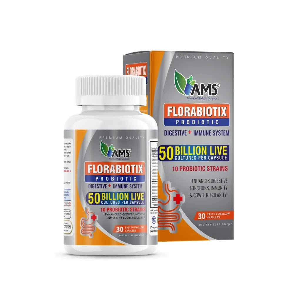 AMS Florabiotix Probiotic 50 Billion - 30 capsules AMS