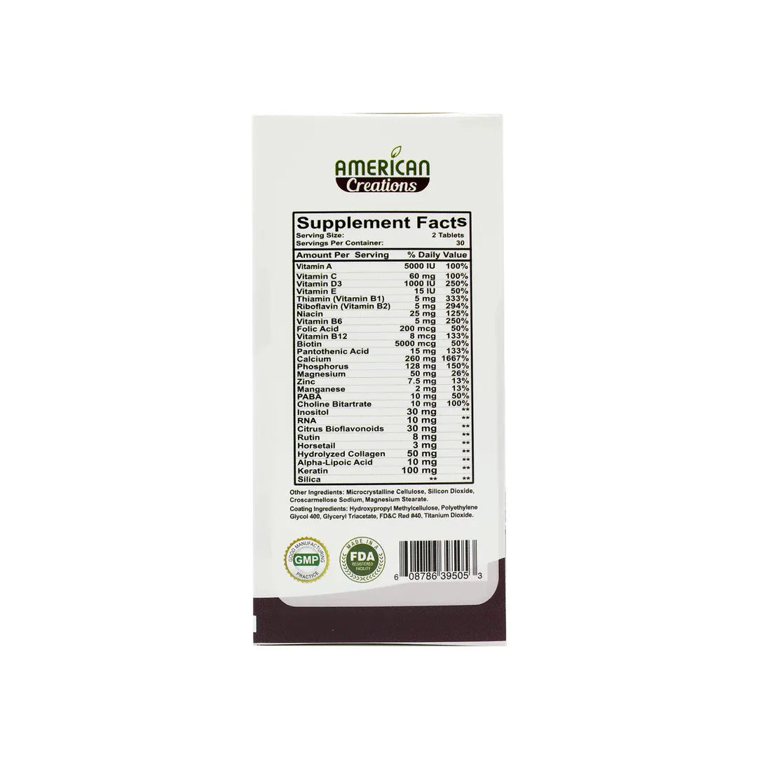 AMERICAN CREATIONS PRO HAIR 60 TABLETS (1+1) prohair