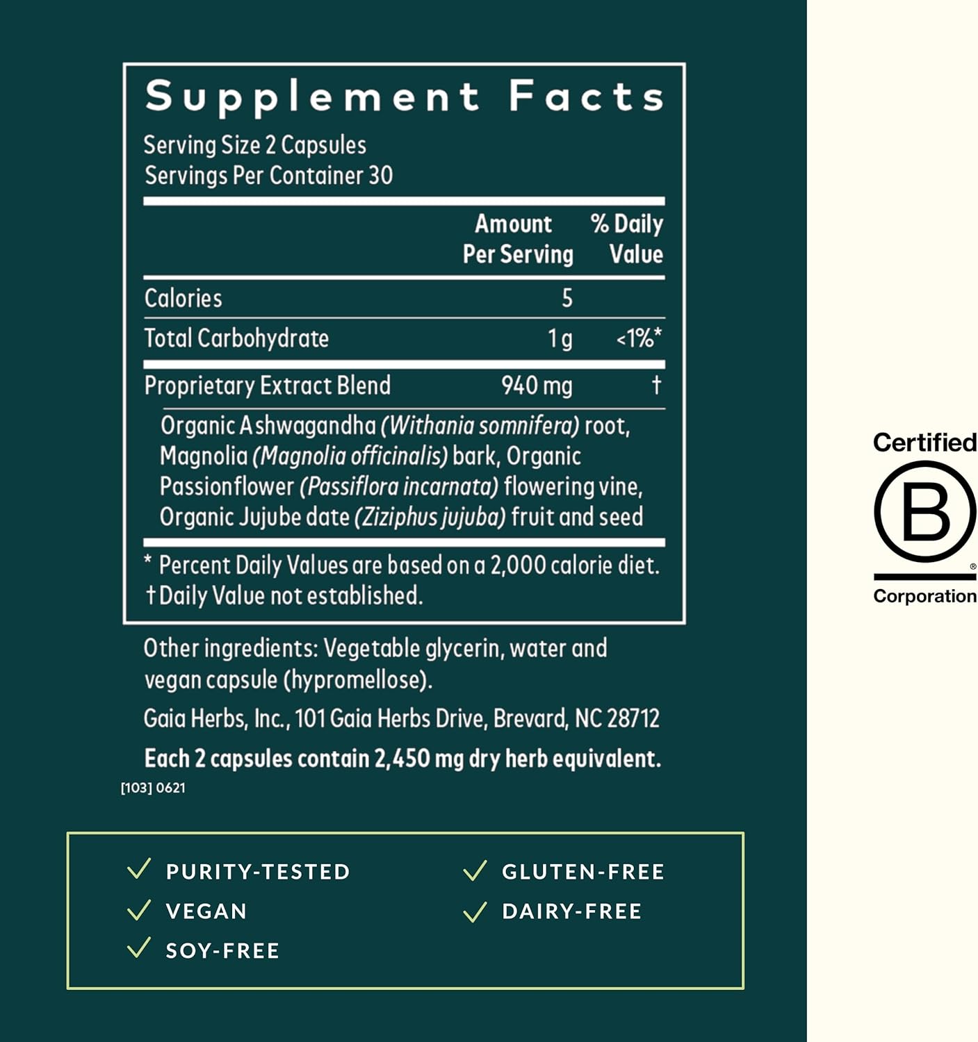 Gaia Herbs SleepThru Natural Sleep Support - 60 Capsules Gaia Herbs