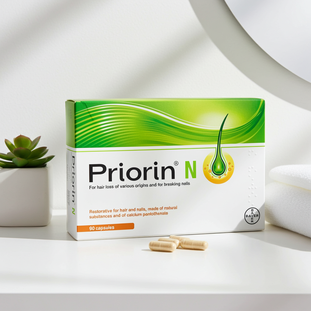 Priorin N Hair Growth Capsules – 90 Capsules (30-Day Supply) | Reduces Hair Loss