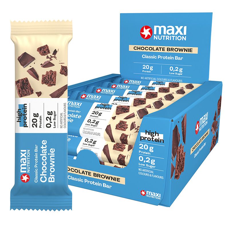 Maxi Nutrition Classic Protein Bar Chocolate Brownie 40G -Box of 16 pcs Maxi Nutrition