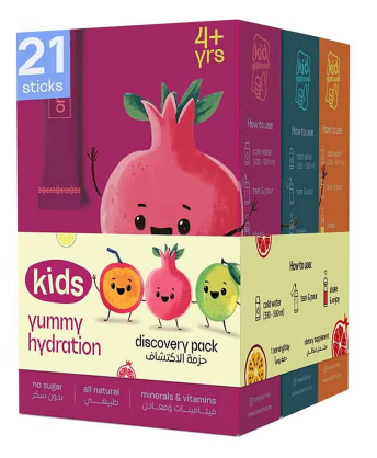Oneshot Yummy Hydration Kids Electrolyte Drink Mix Discovery Pack, Pack of 21's oneshot