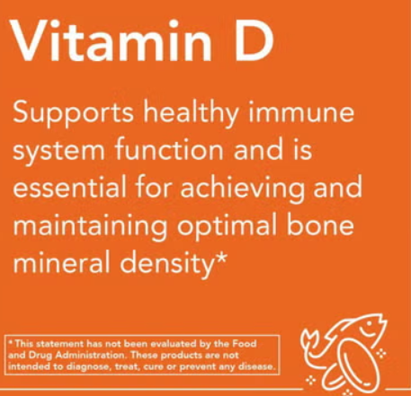 Now High Potency Vitamin D3 1000IU Softgels For Strong Bones & Immune Support, Pack of 180's Now