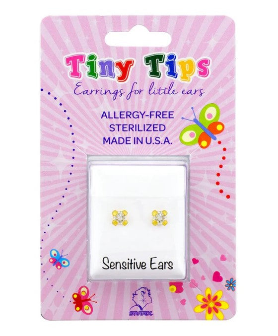STUDEX TINY TIPS CHILDREN'S EARRINGS TT-740 2mm CZ STUDEX