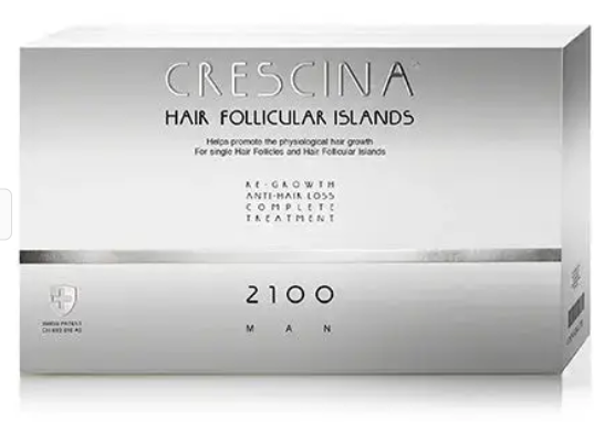 Crescina HFSC Transdermic 2100 – Maximum Strength Hair Regrowth Vials for Men (20 Vials)