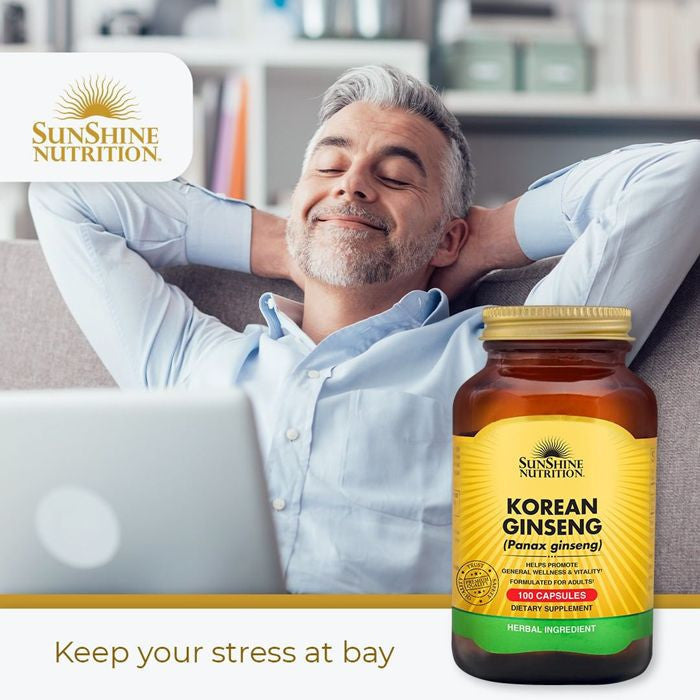Sunshine Nutrition Korean Ginseng 100 Capsules Sunshine Nutrition