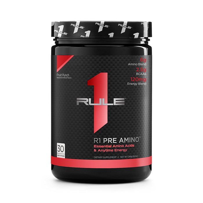 RULE 1 Pre Amino Fruit Punch - 30 Servings RULE 1