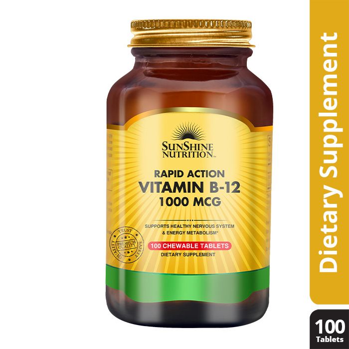 Sunshine Nutrition Vitamin B12 1000Mcg Rapid Action Tablet 100's Sunshine Nutrition