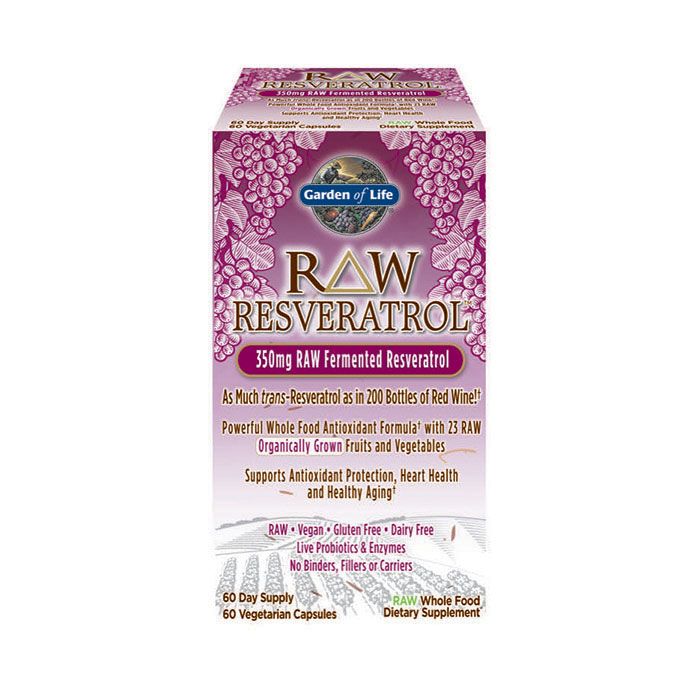 Garden of Life Raw Resveratrol 350mg Raw - 60 Capsules Garden of Life