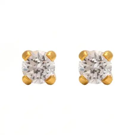 Studex 2mm Cz Tiffany Gold Plated studex