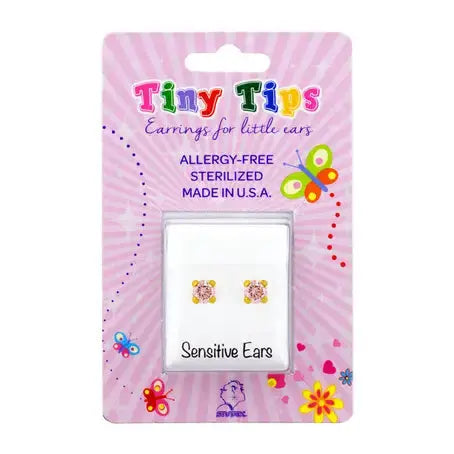 Studex Gold Plated 3Mm Cubic Zirconia Pink STUDEX